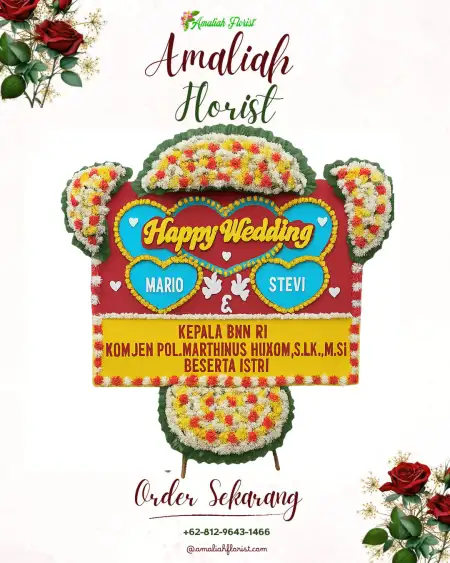 Papan Bunga Pernikahan Sei Raja